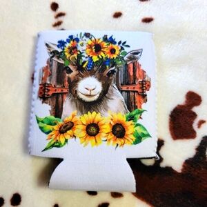 Baby Goat Western 12OZ Beverage Koozie Neoprene Drink Can Cooler 5 For $25